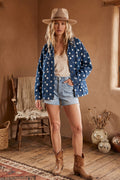 Sewn and Seen - Oversized Polka Dot Denim Jacket