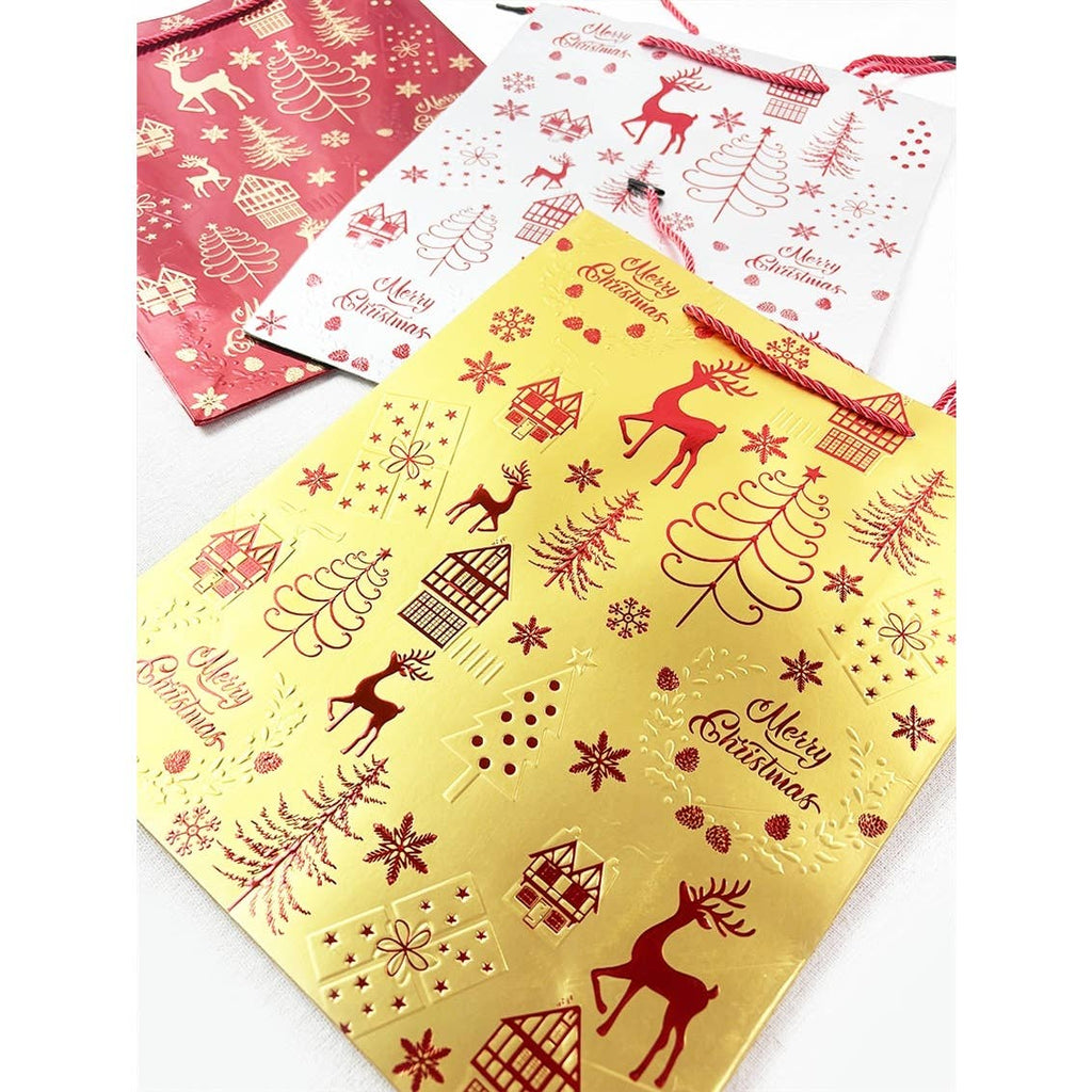 Love and Repeat - 4 Colors of Christmas Theme Print Gift Bag