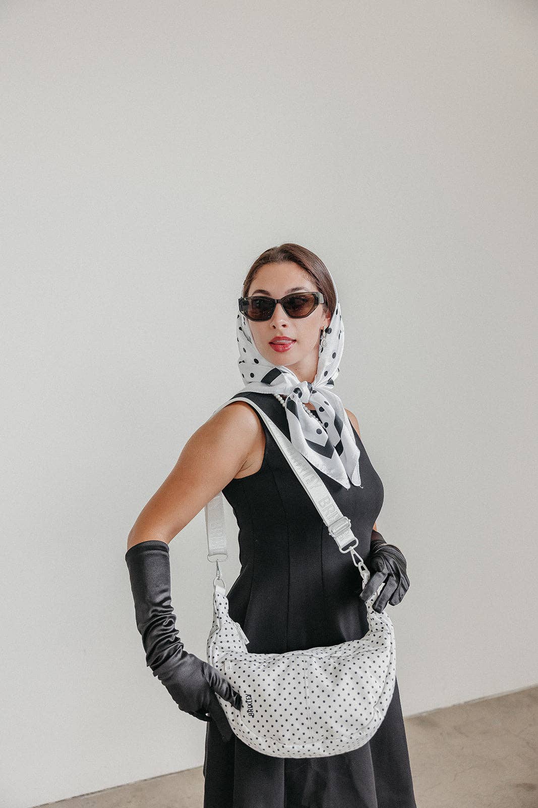 Brixley Bags - Pearl Dot Crescent Bag