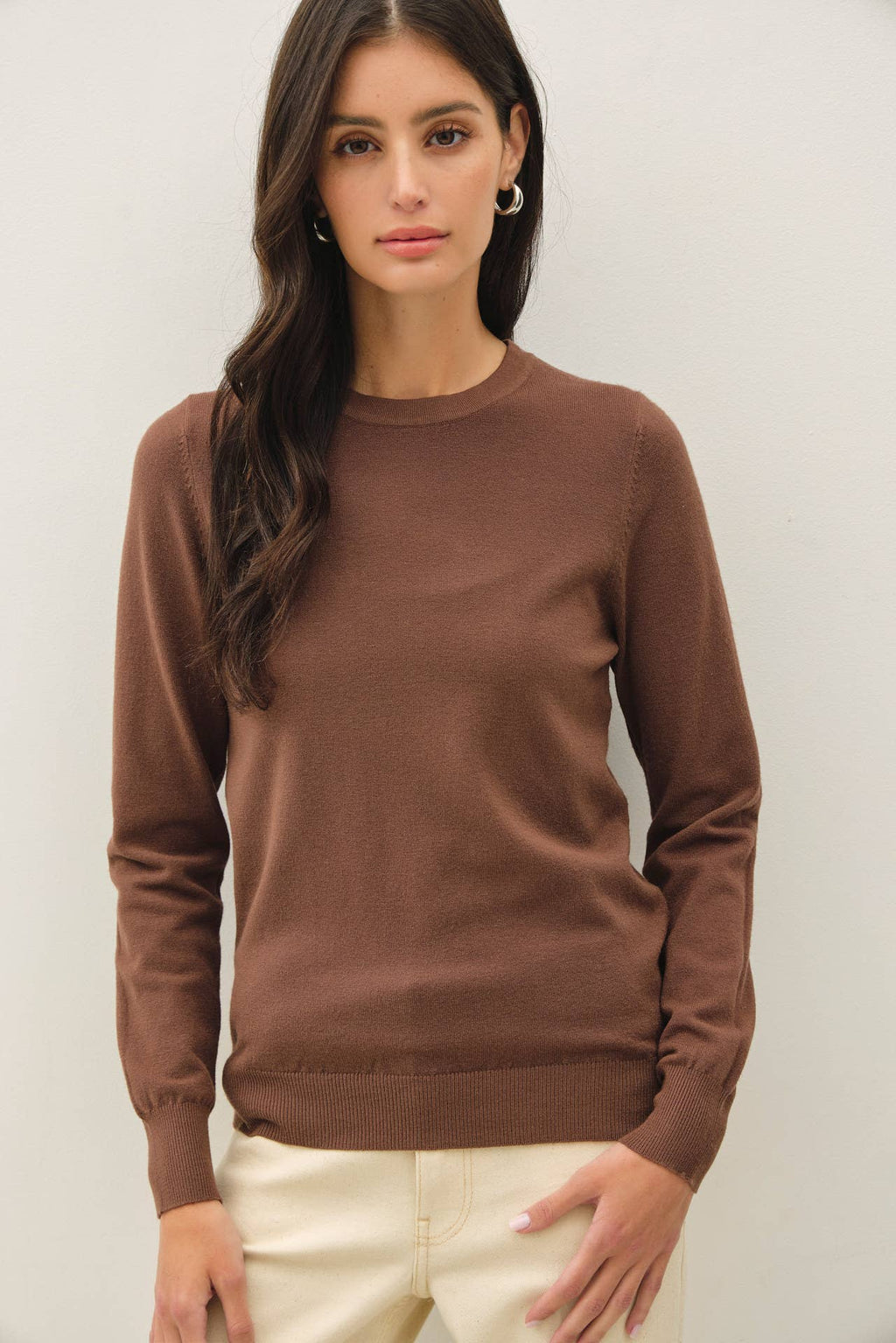 Be Cool - NEW COLOR-VISCOSE CREW NECK SOFT KNIT SWEATER