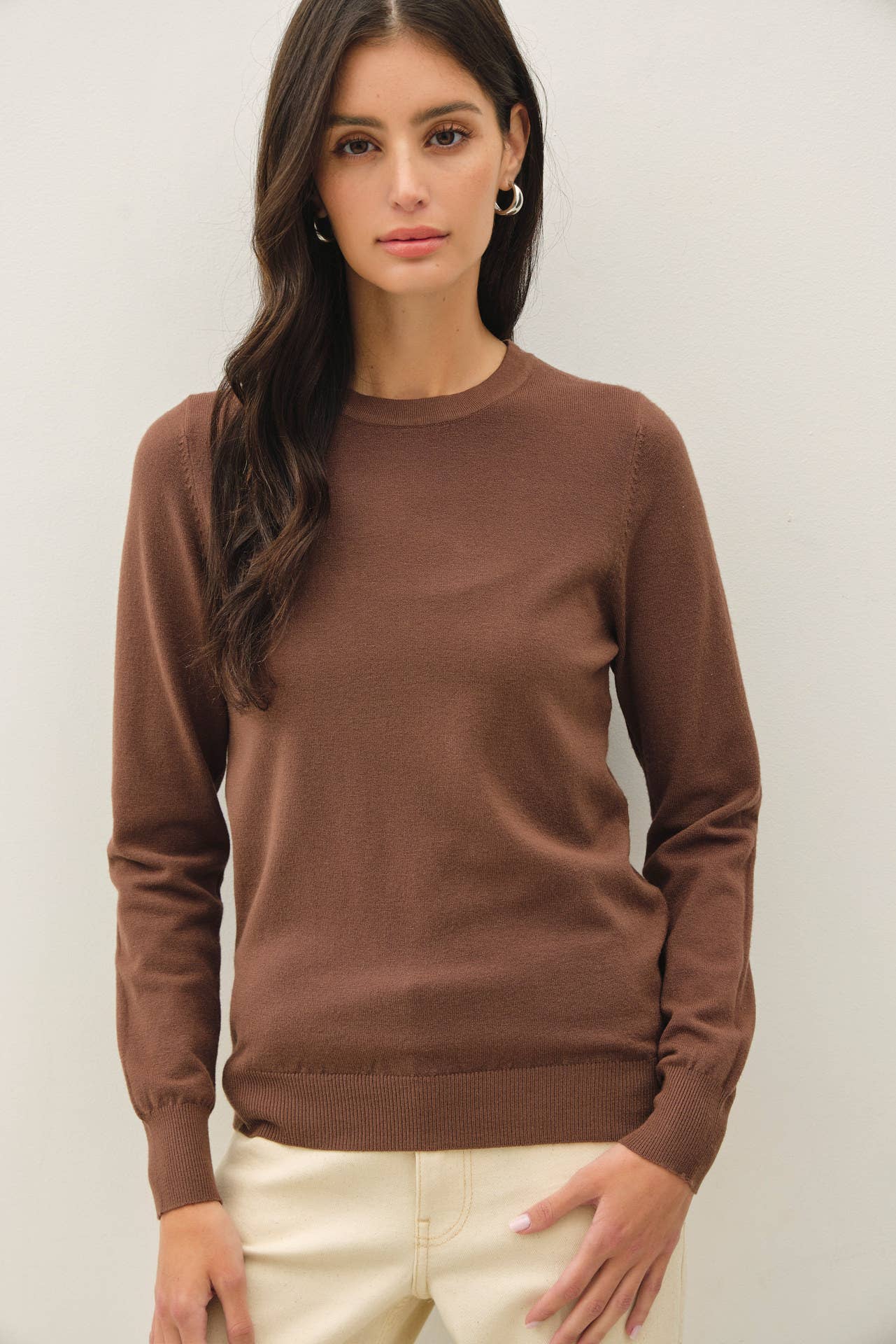 Be Cool - NEW COLOR-VISCOSE CREW NECK SOFT KNIT SWEATER