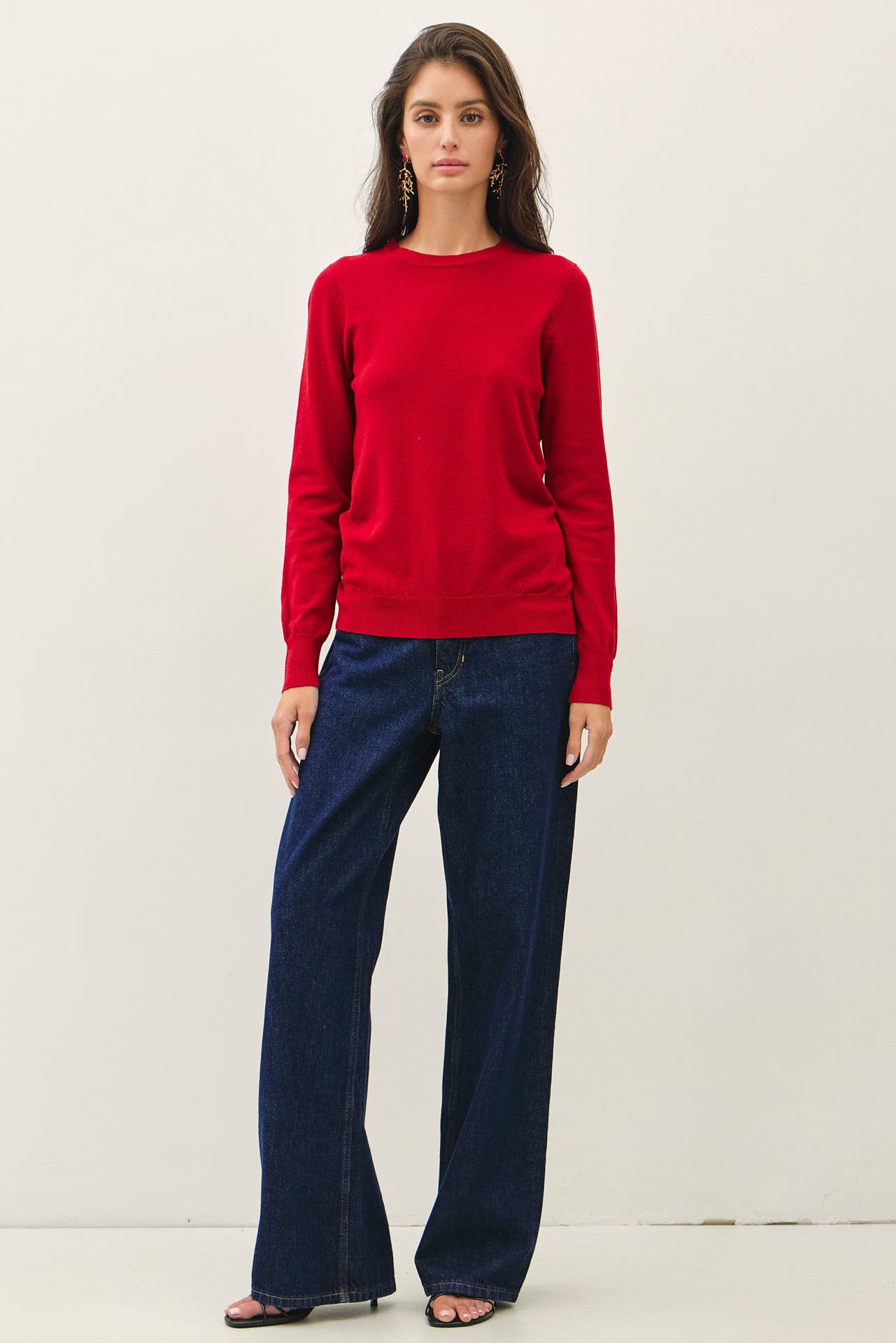 Be Cool - NEW COLOR-VISCOSE CREW NECK SOFT KNIT SWEATER