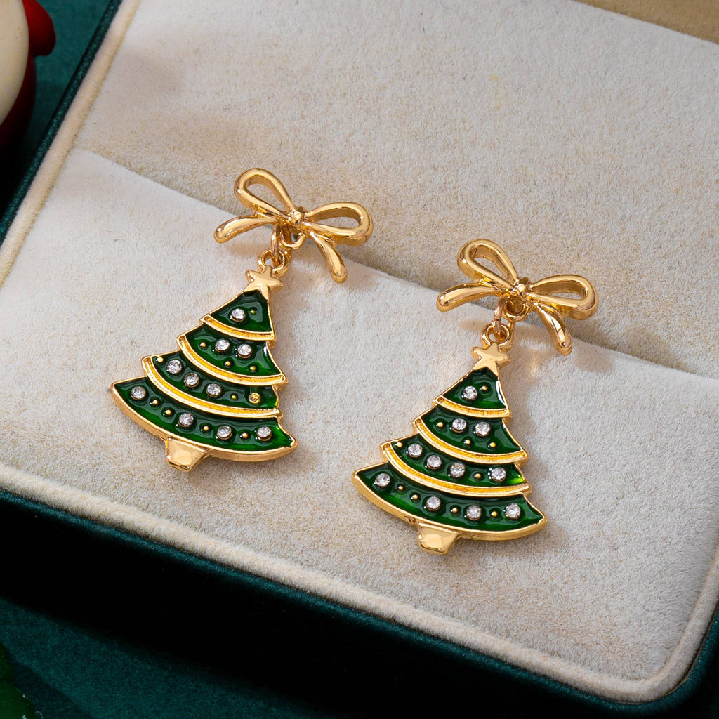 Tree & Bow Dangle Earrings | 80E62433