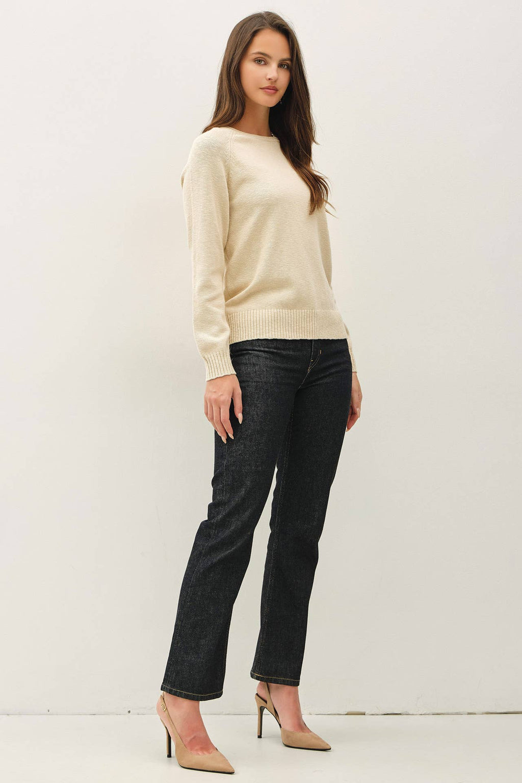 Be Cool - [NEW SHADE]RAGLAN SLEEVE SLUB PULLOVER SWEATER