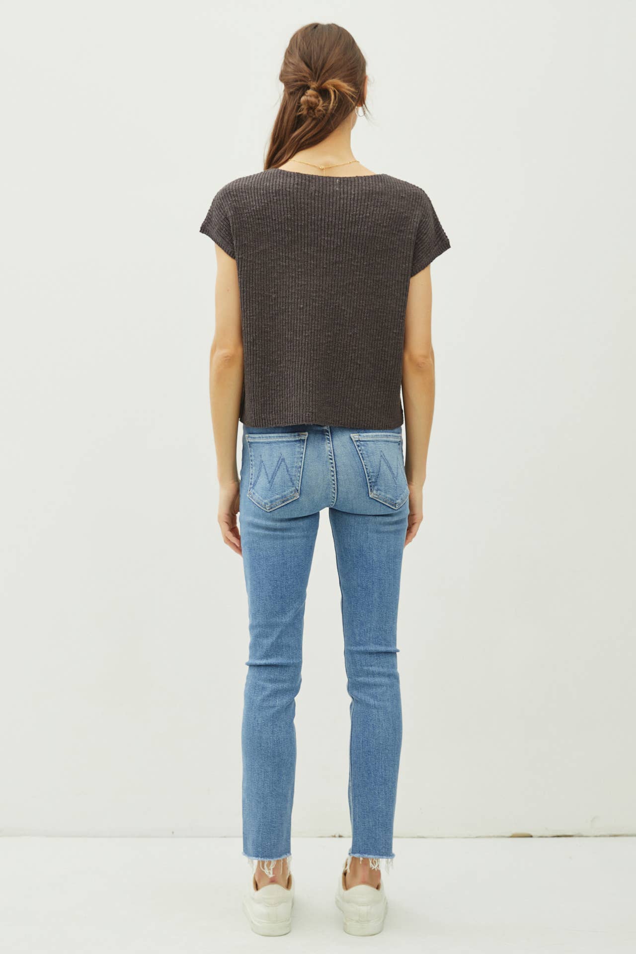 Be Cool - [NEW COLOR] PATCH POCKET DOLMAN CAP SLEEVE BOXY KNIT
