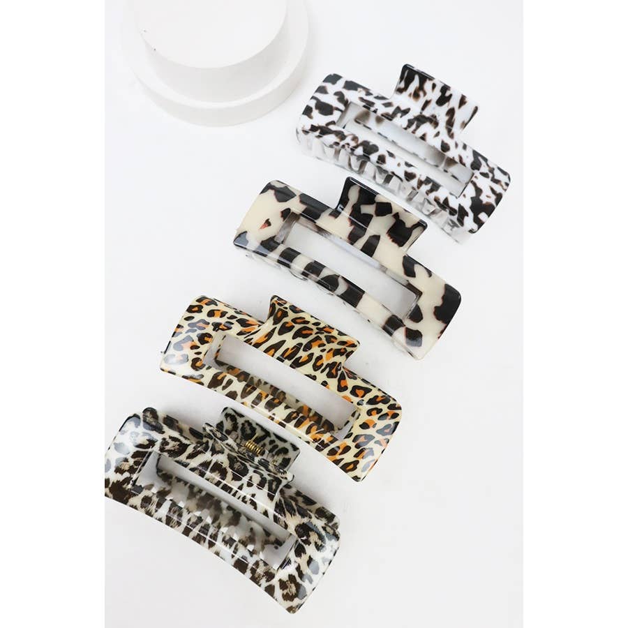 Love and Repeat - Leopard Design Hair Claw Clip