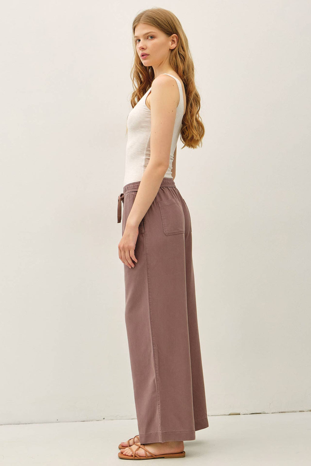 Be Cool - 29" INSEAM TENCEL WIDE LEG PANTS