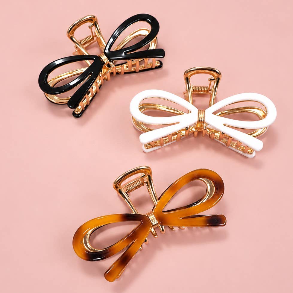 Ribbon Metal Hair Claw Clips | 40H881