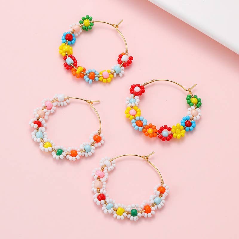 BOHO  DAISY HOOP EARRINGS | 40E536