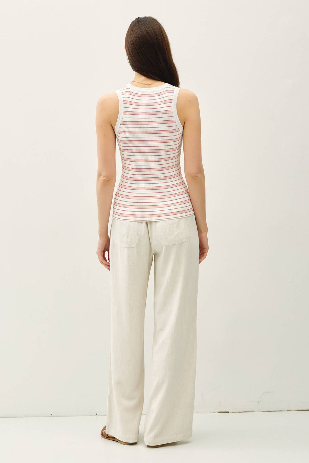 Coral Stripe Tank