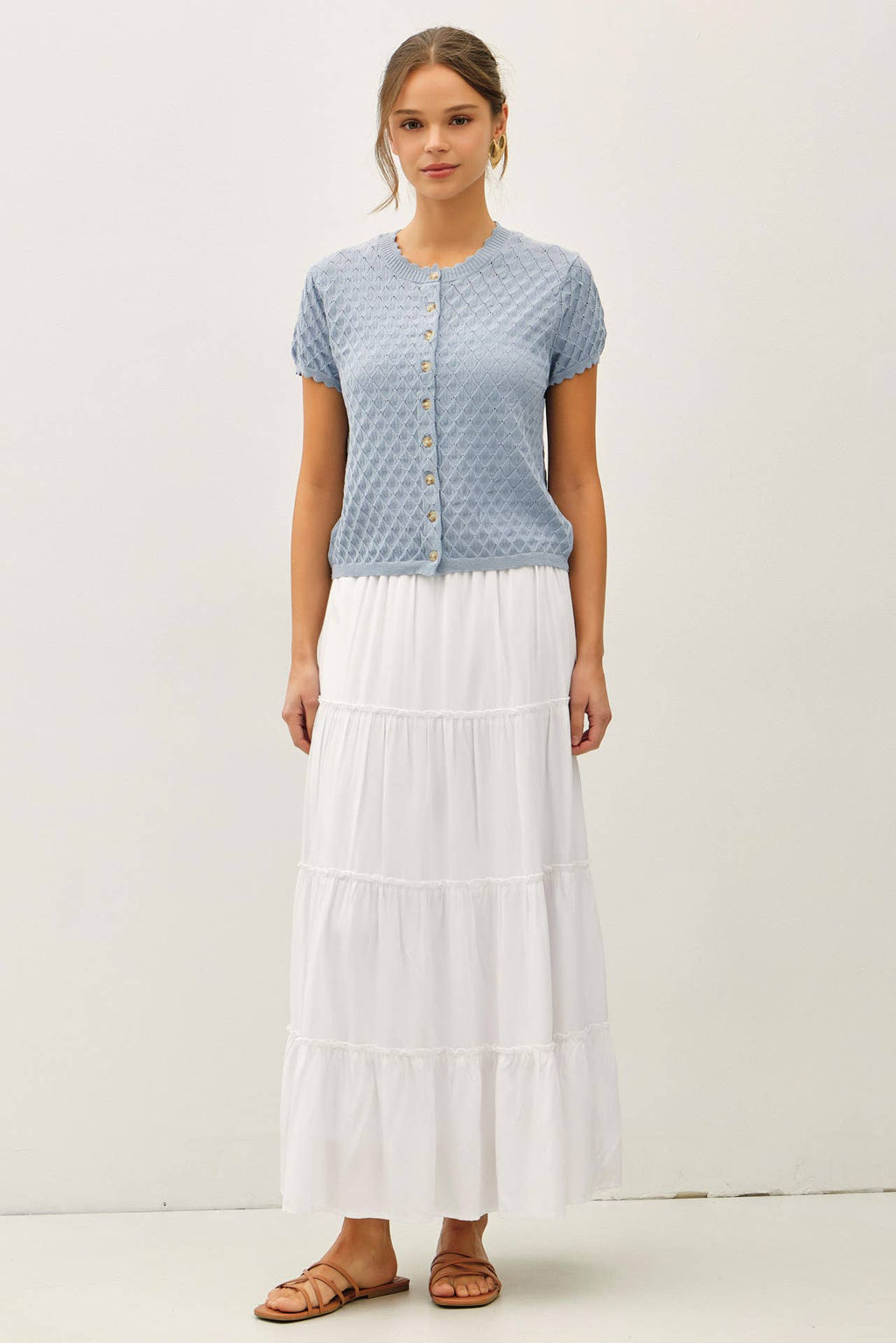 POINTELLE STITCH CARDIGAN