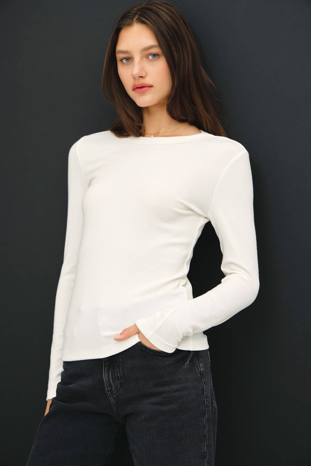 Be Cool - NEW COLOR-ROUND NECK LONG SLEEVE KNIT TOP