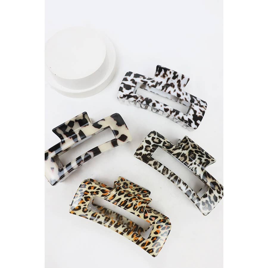 Love and Repeat - Leopard Design Hair Claw Clip
