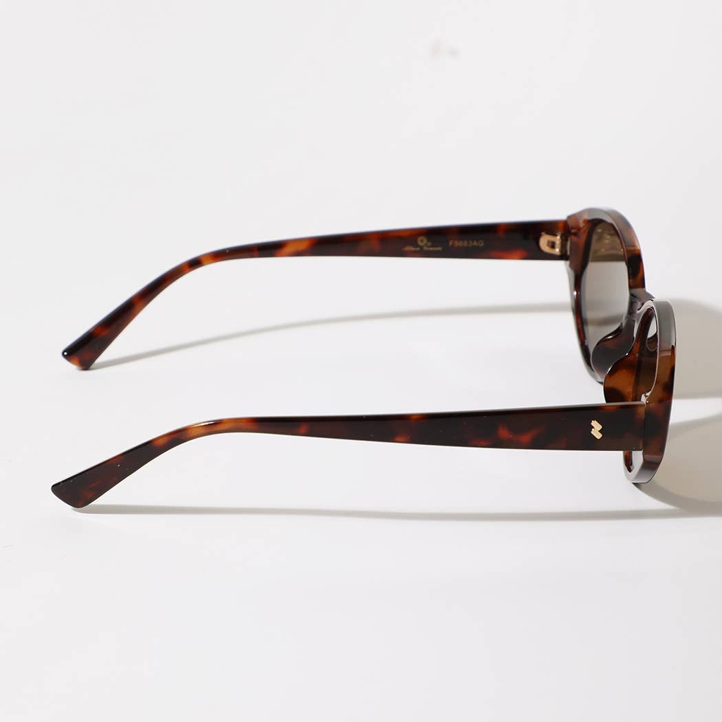 Fashion City - Oval Thick Frame Women's Sunglasses