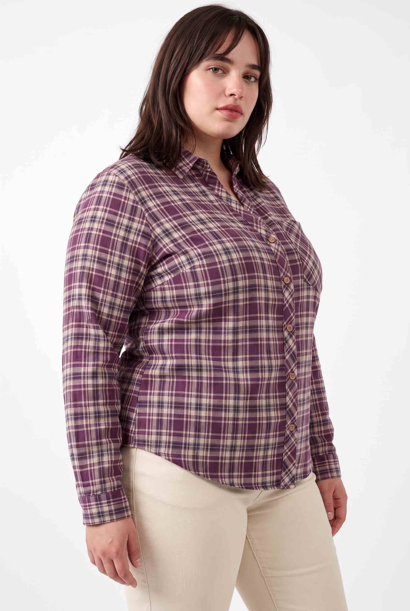 Be Cool - [PLUS] WANDER PLAID BUTTON DOWN SHIRT