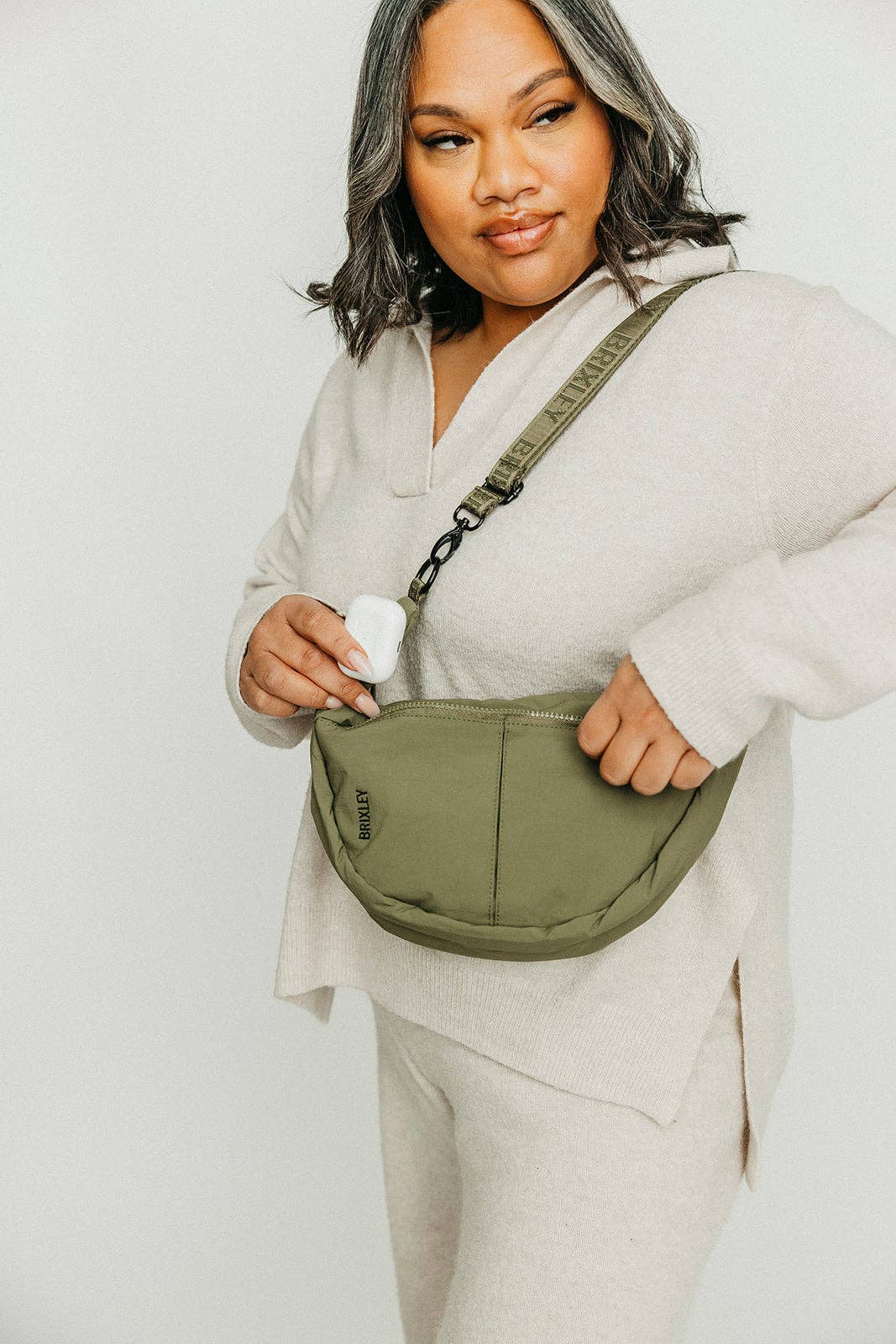 Brixley Bags - Basil Crescent Bag