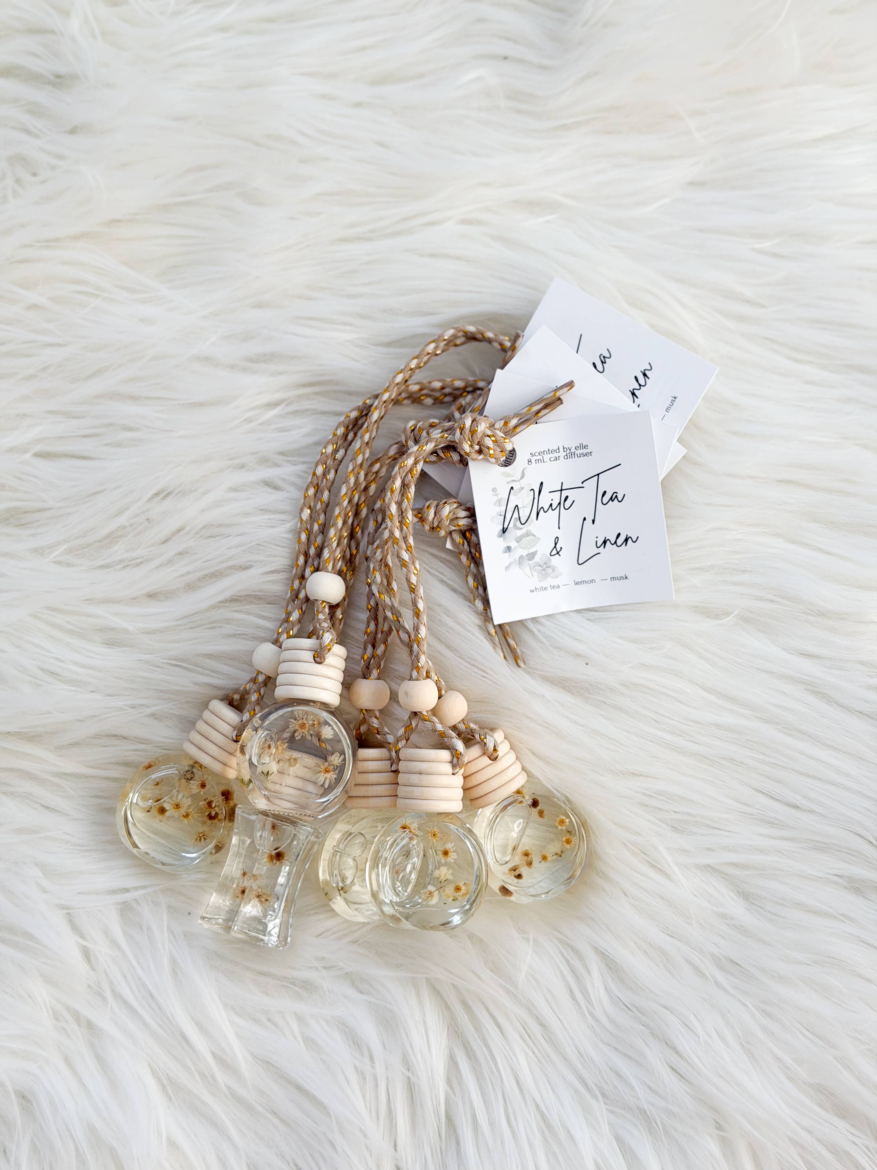 Scented By Elle - White Tea & Linen Car Diffuser