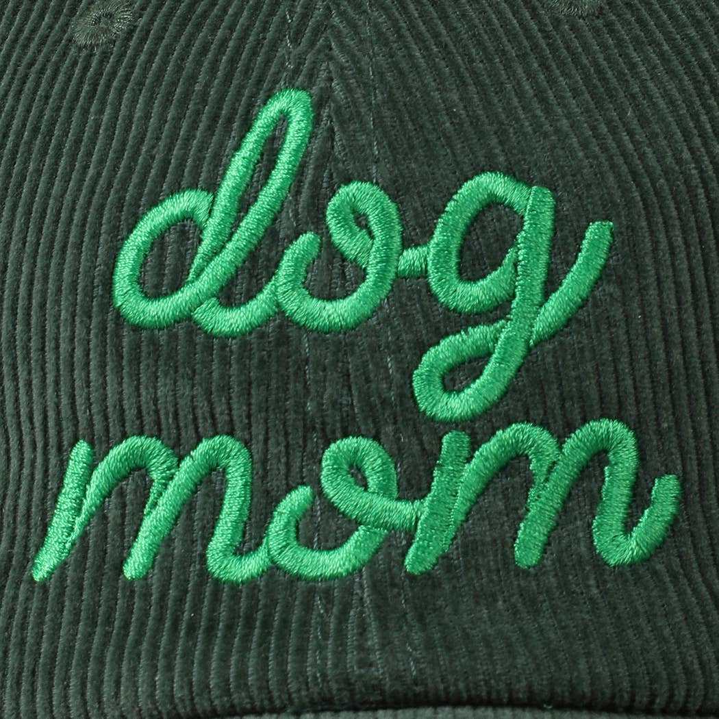 Dog Mom Corduroy Baseball Cap