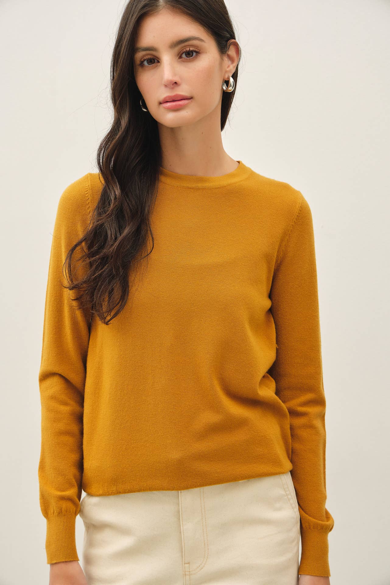 Be Cool - NEW COLOR-VISCOSE CREW NECK SOFT KNIT SWEATER