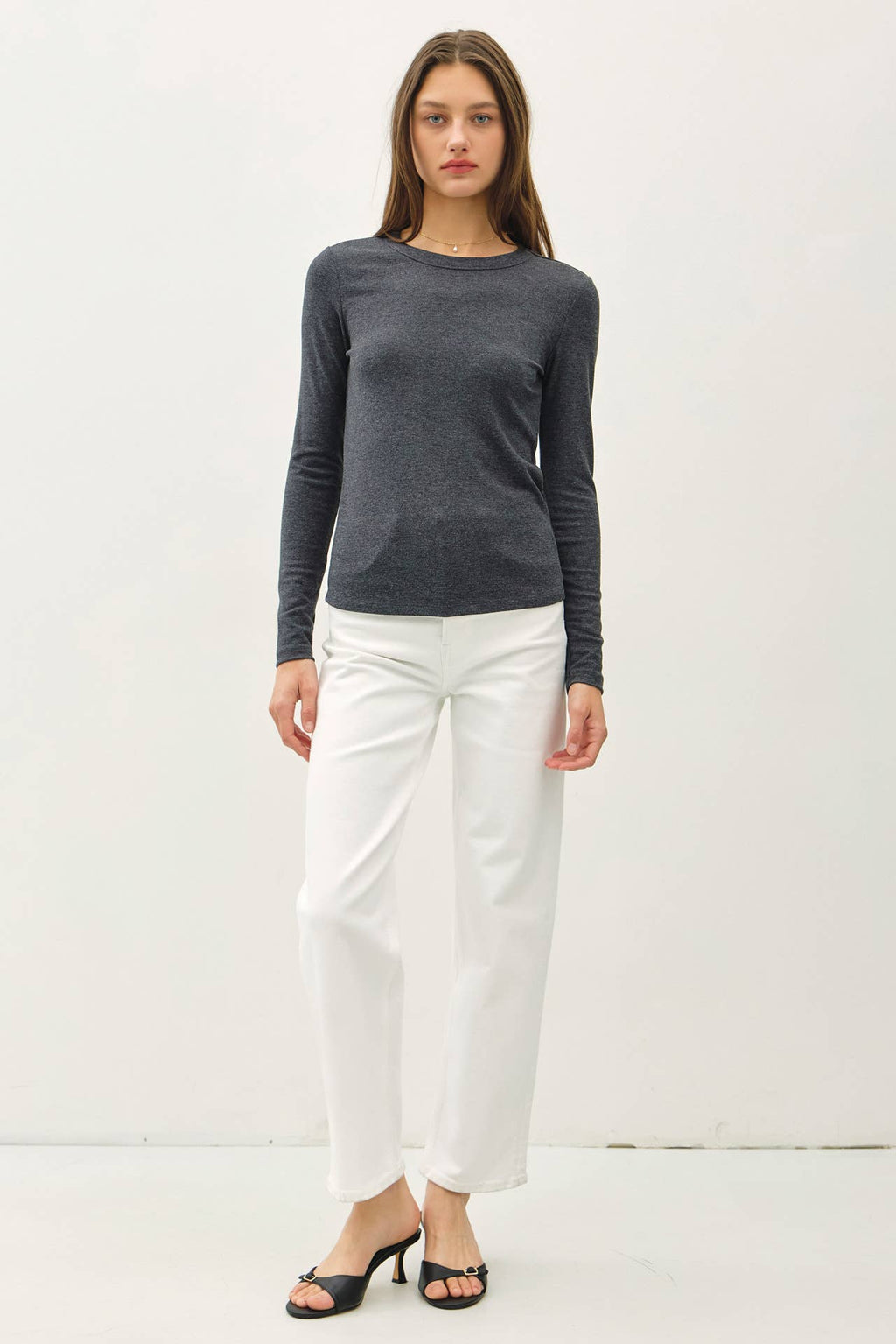 Be Cool - NEW COLOR-ROUND NECK LONG SLEEVE KNIT TOP