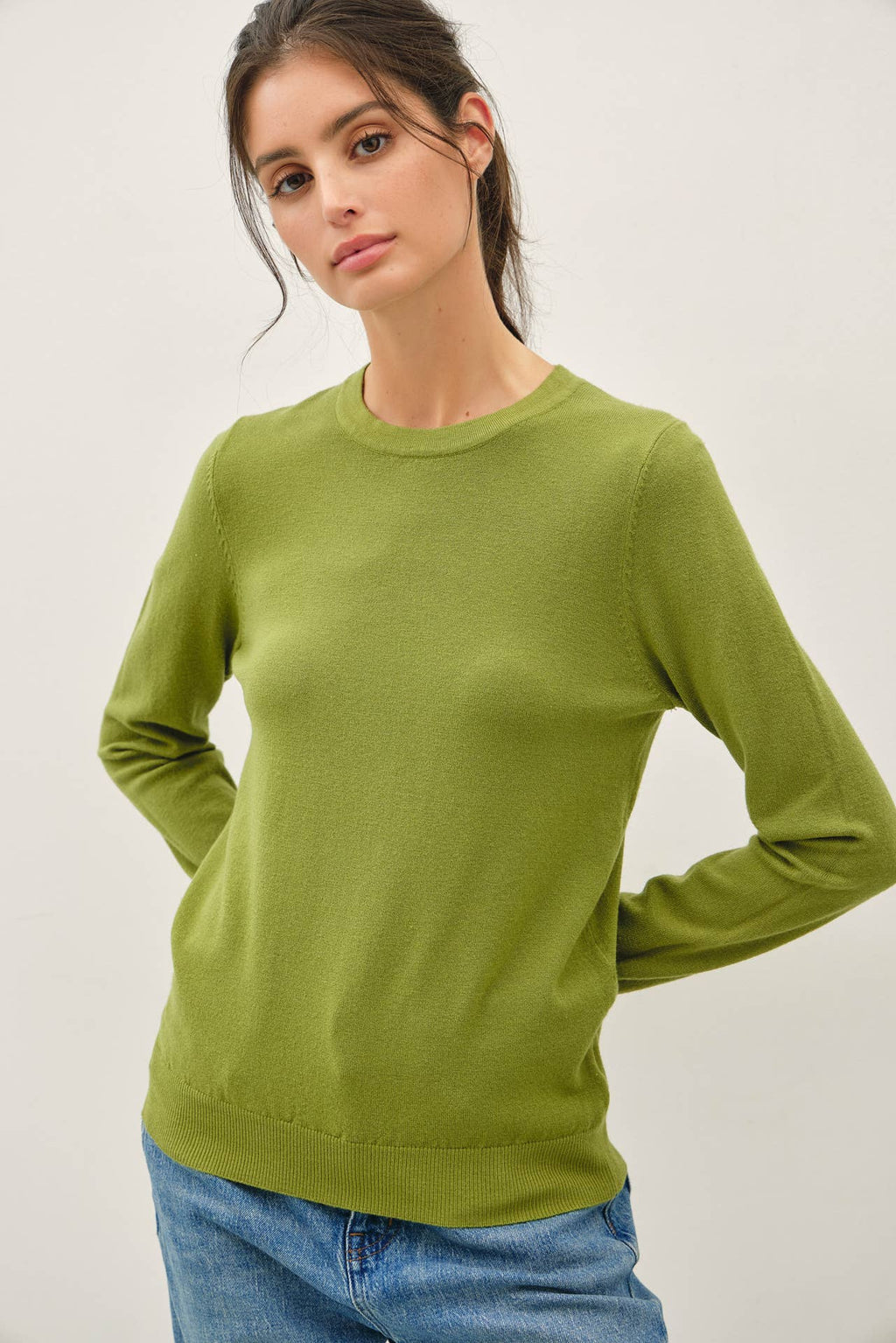 Be Cool - NEW COLOR-VISCOSE CREW NECK SOFT KNIT SWEATER