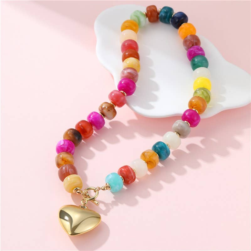 HEART CHARM TOGGLE NECKLACE | 40NK9700