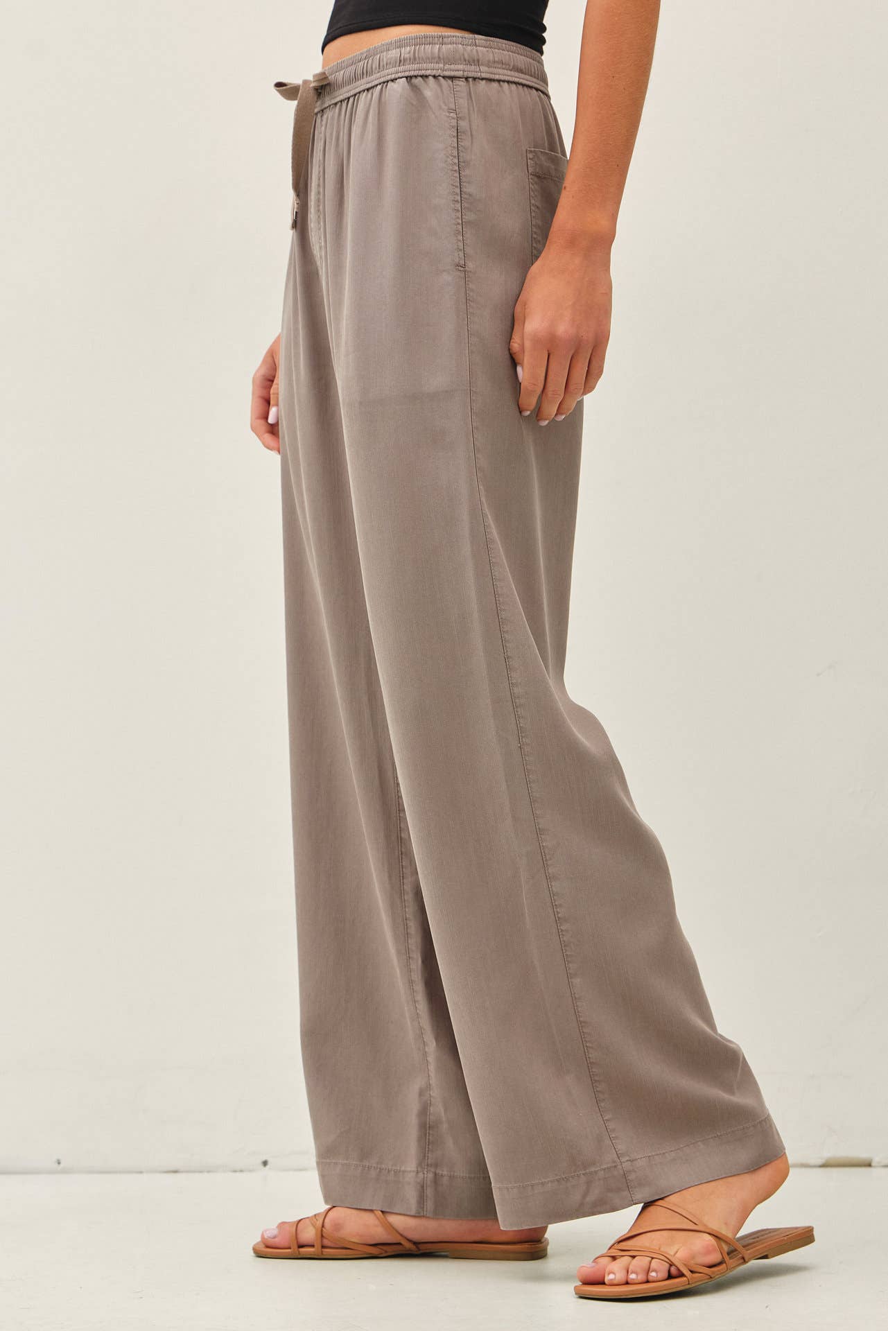 Be Cool - 29" INSEAM TENCEL WIDE LEG PANTS