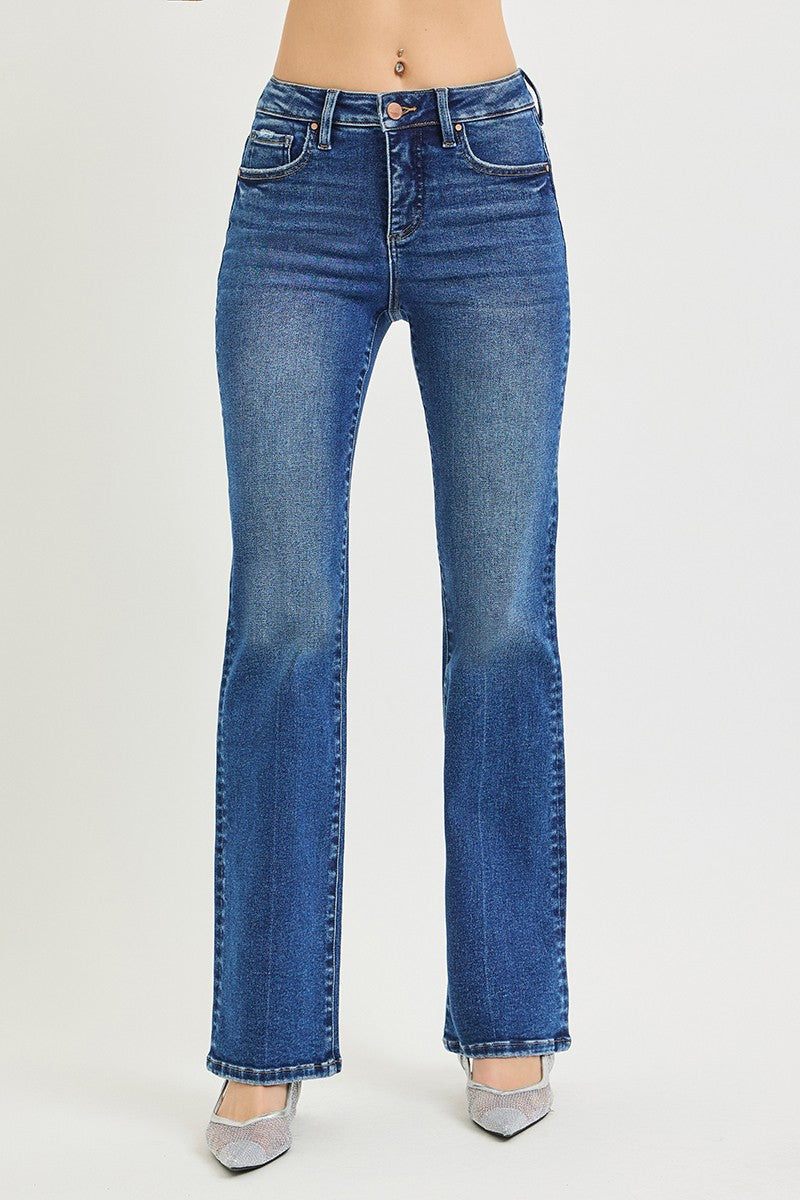 Risen High Rise Straight Jeans 21354