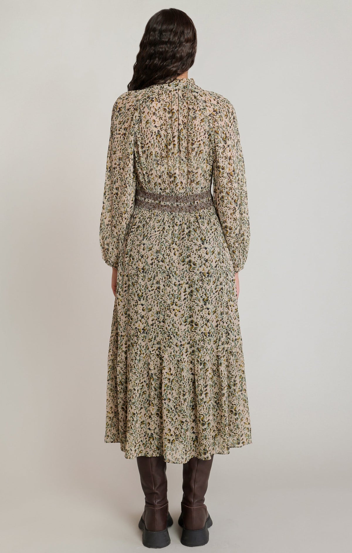 Ecru Leopard Dress in Ecru Leopard