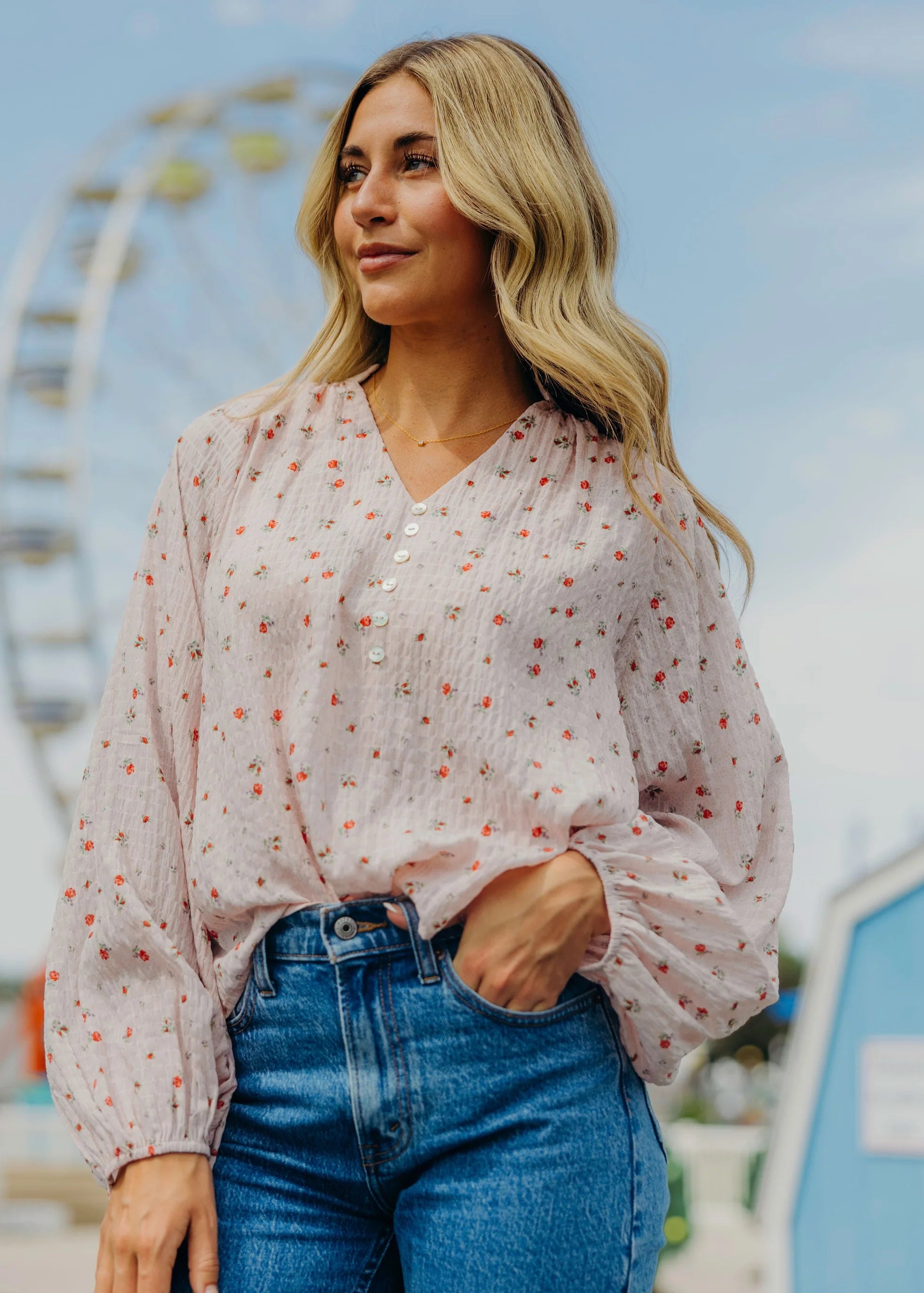 Garden Dot Boho Top