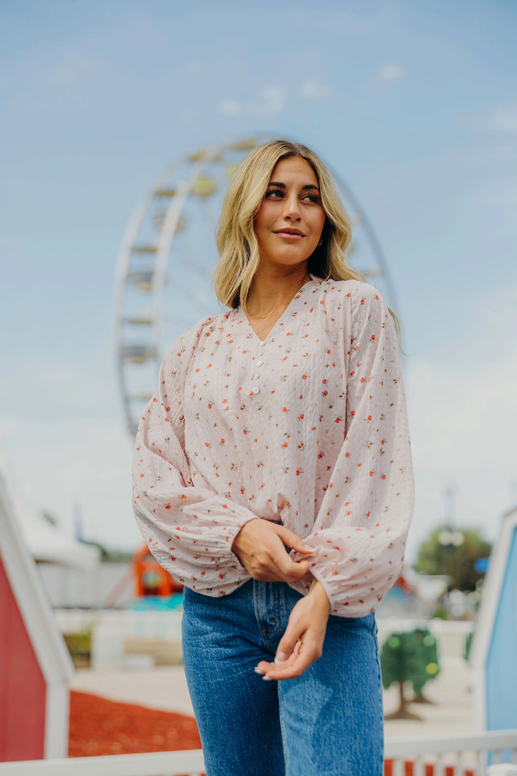 Garden Dot Boho Top
