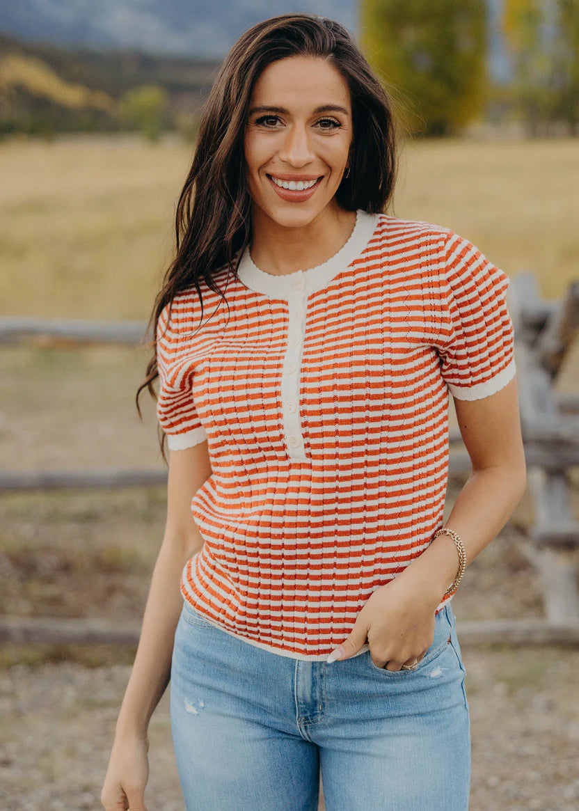 Cinnamon Stripe Sweater