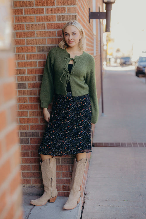 Bow Front Crop Sweater