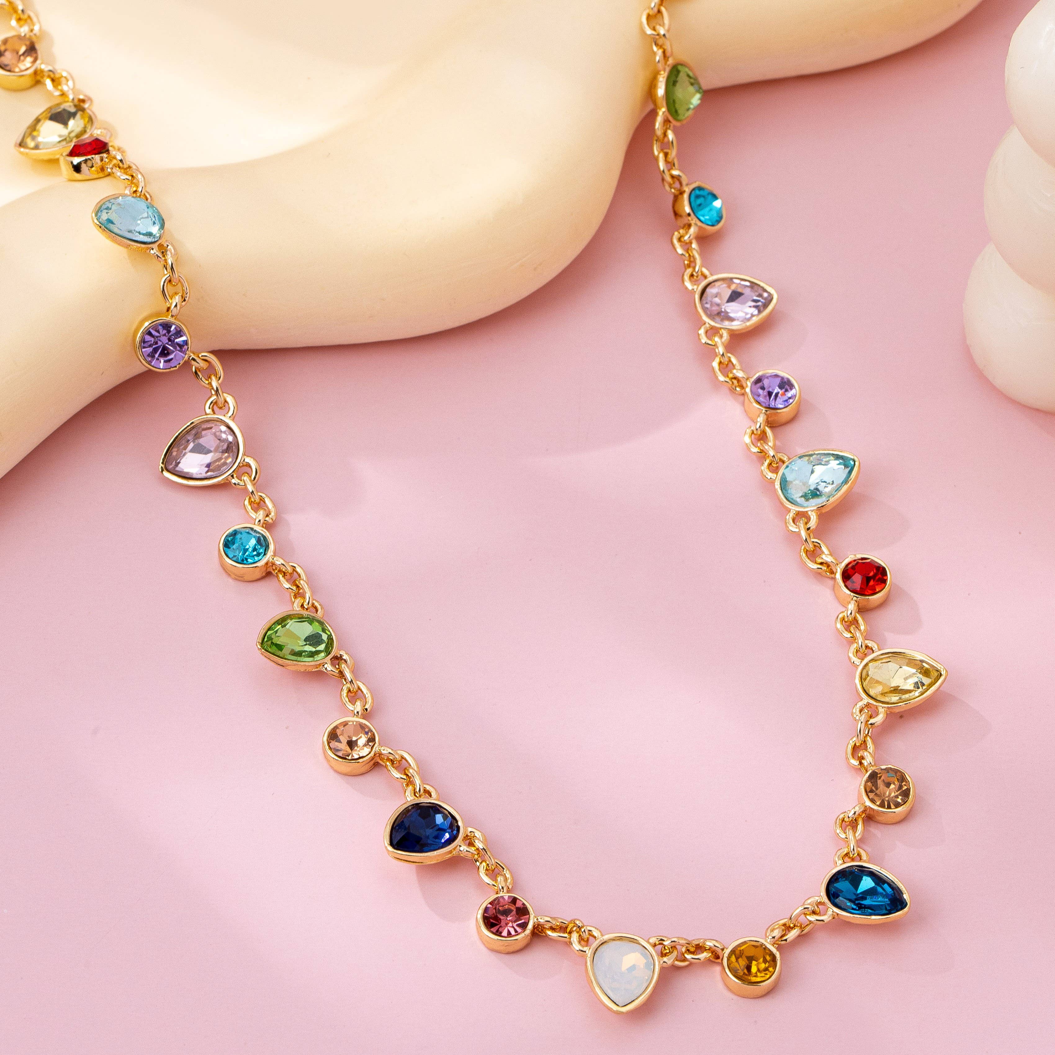 Rainbow Gemstone Necklace 80N92832