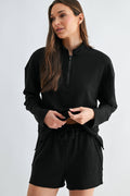 Raw Edge Half-Zip Set