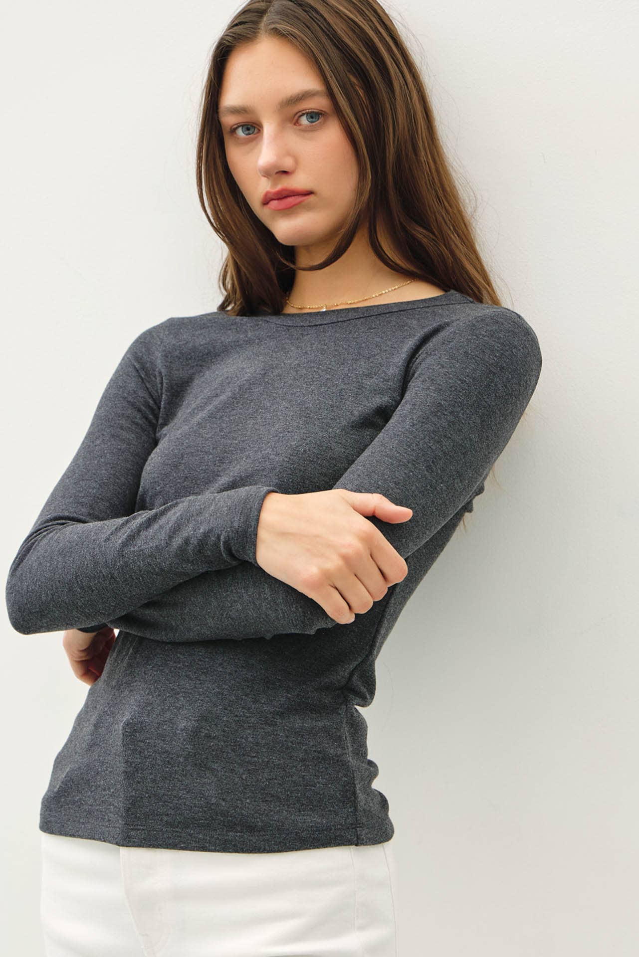Be Cool - NEW COLOR-ROUND NECK LONG SLEEVE KNIT TOP