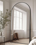 ShipItFurniture - Full Length Mirror With Stand 78x38 Inch Black Aluminum Frame