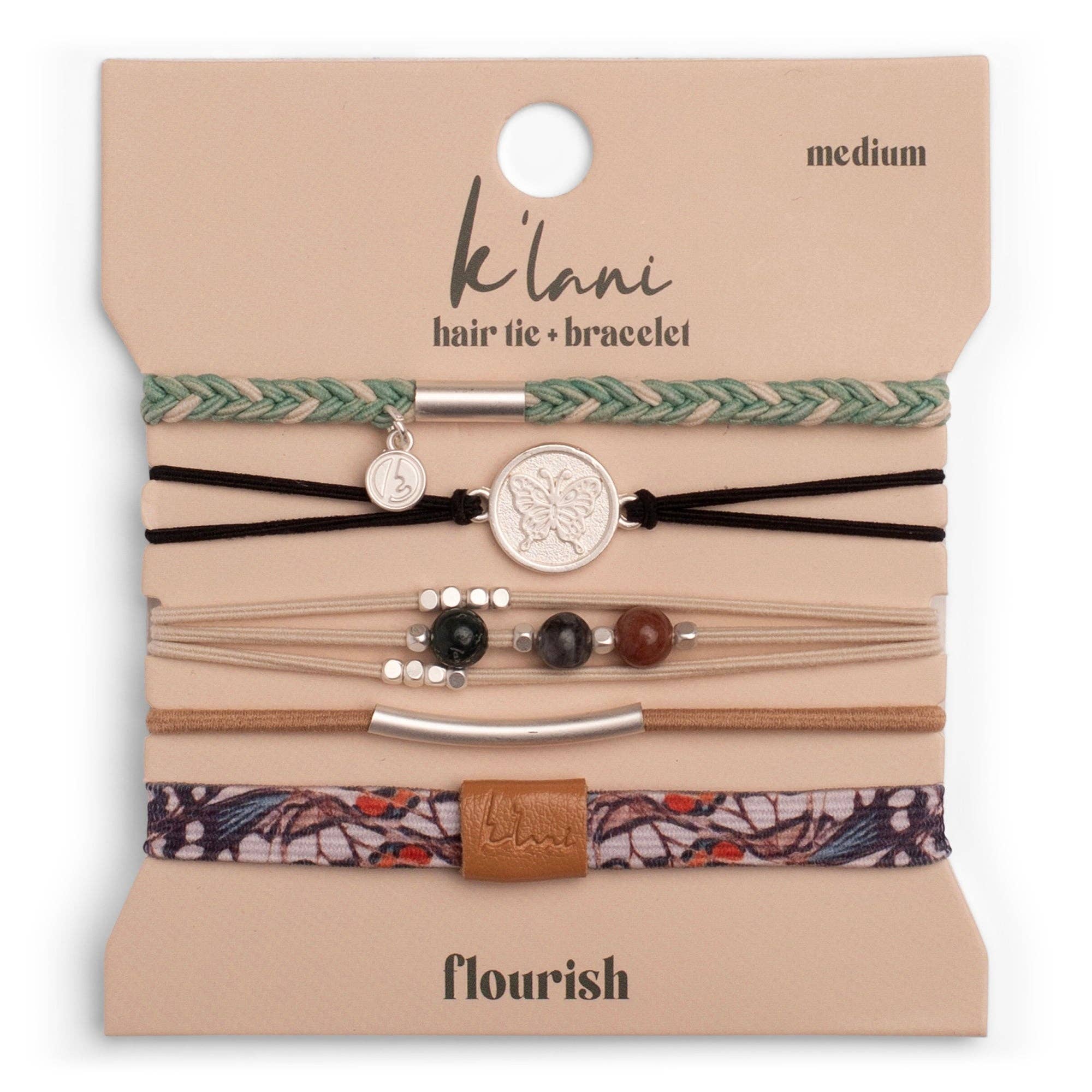 K'lani hair tie bracelets - "Flourish"