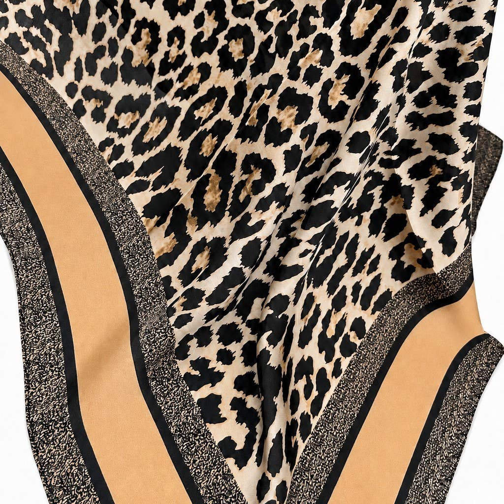 Leopard Print Silky Scarf | 40SC734
