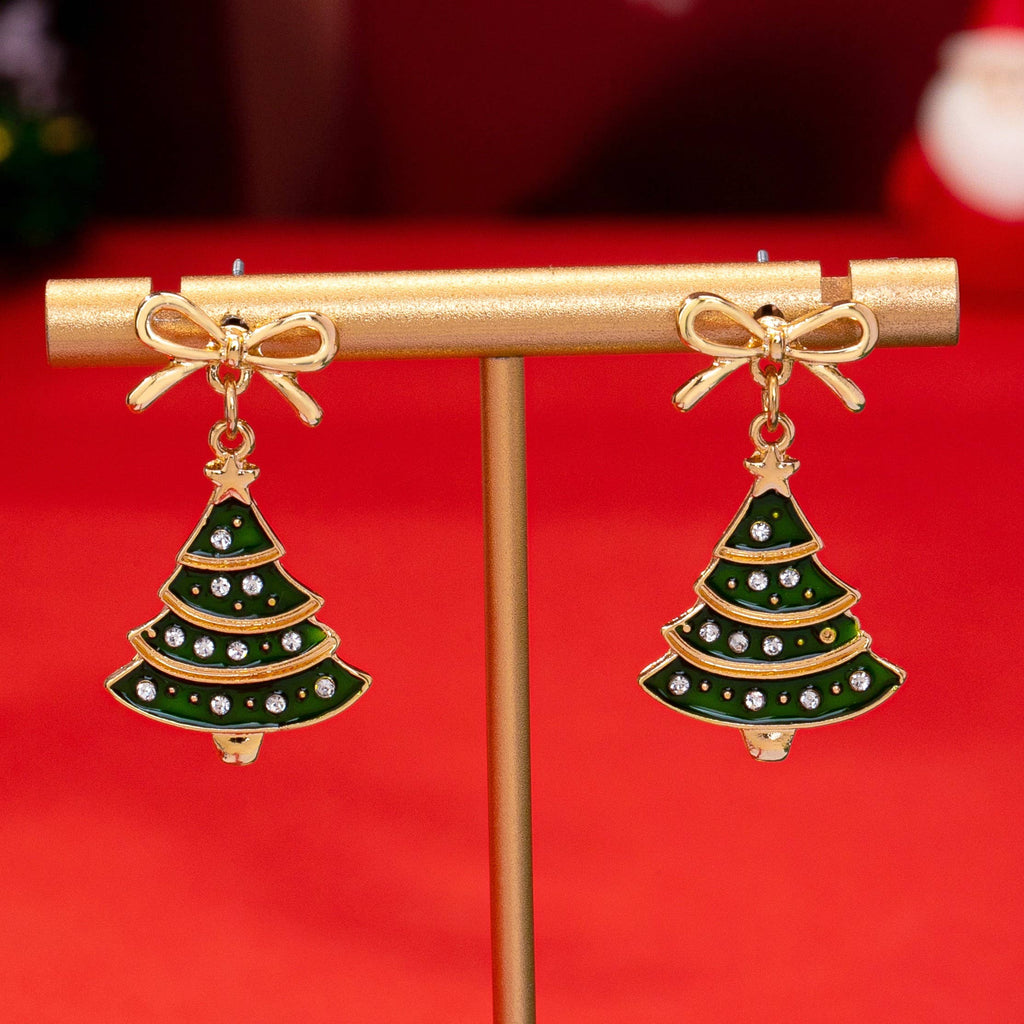 Tree & Bow Dangle Earrings | 80E62433