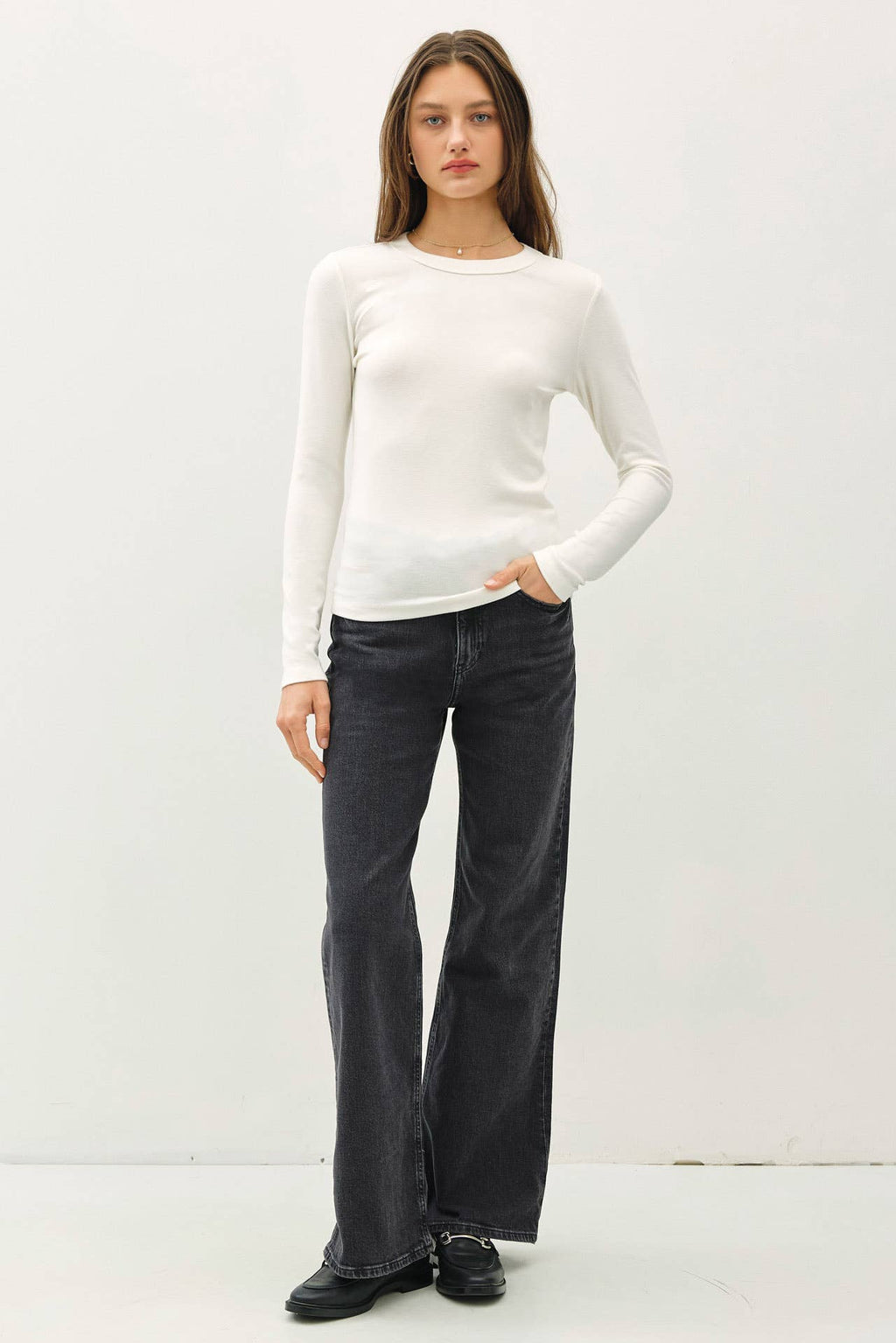 Be Cool - NEW COLOR-ROUND NECK LONG SLEEVE KNIT TOP