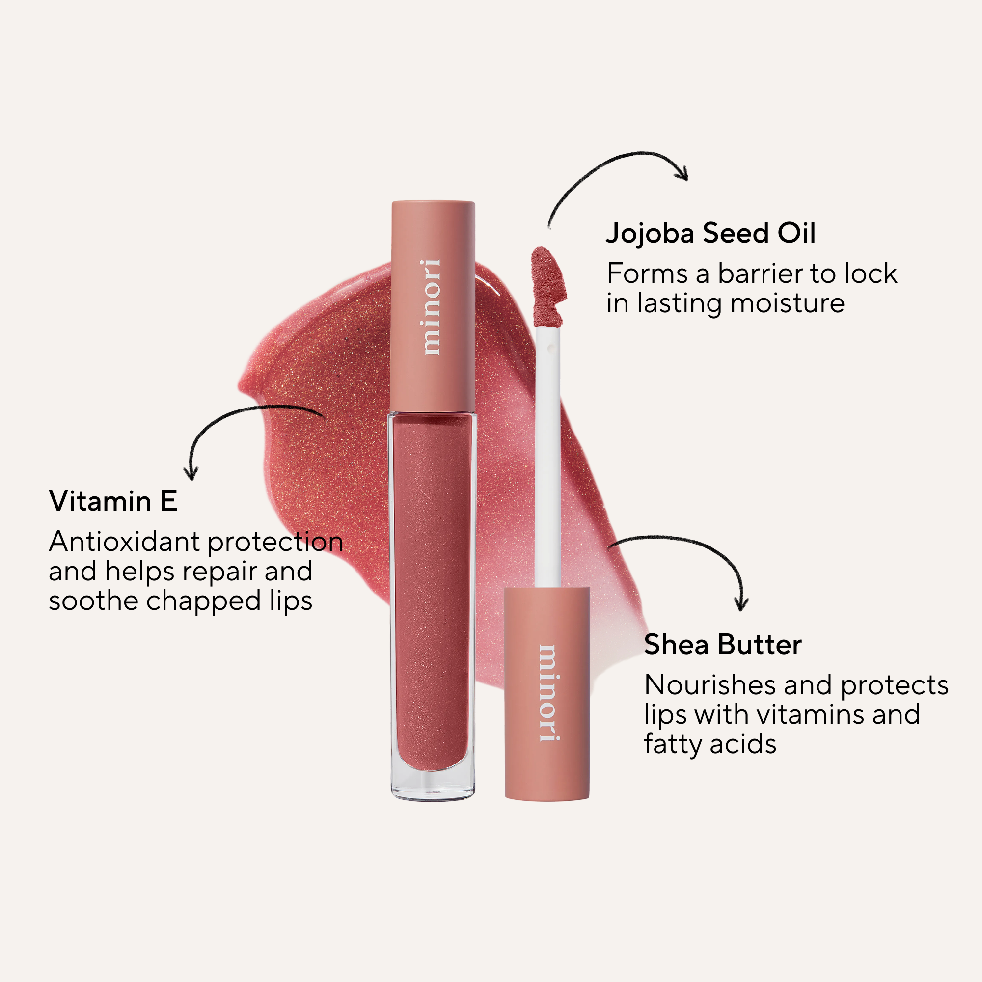 Minori - Lip Gloss — Blossom (Pink)