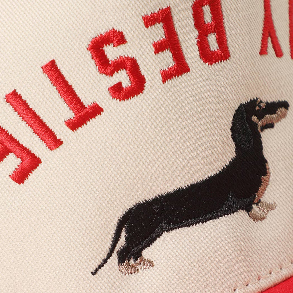 Fashion City - MY BESTIE Dachshund Embroidery Two-Tone Trucker Hat