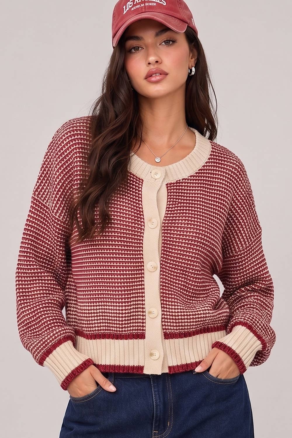Color Pop Textured Knit Cardigan