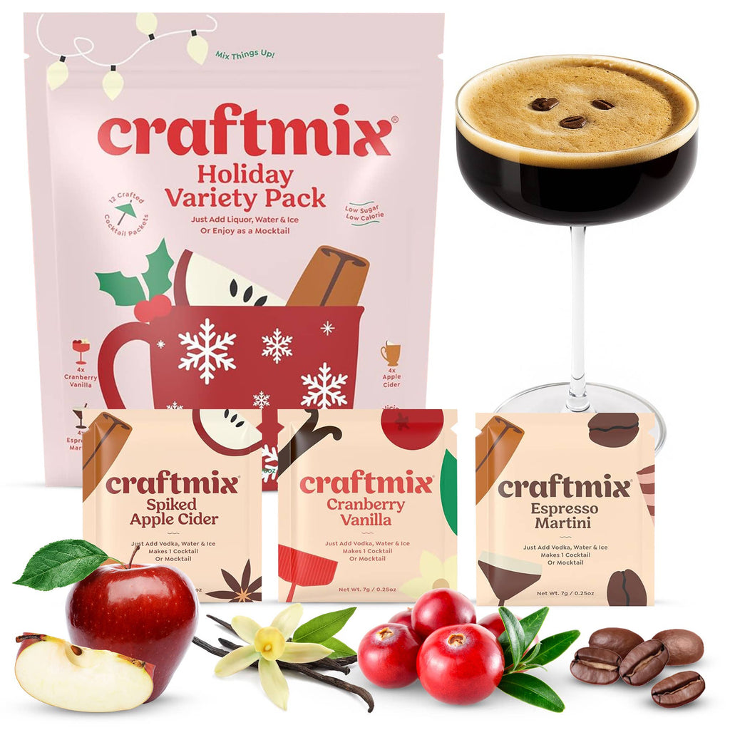 Craftmix - Seasonal Variety Pack Cocktail Mixers - 12 Serving Multipack