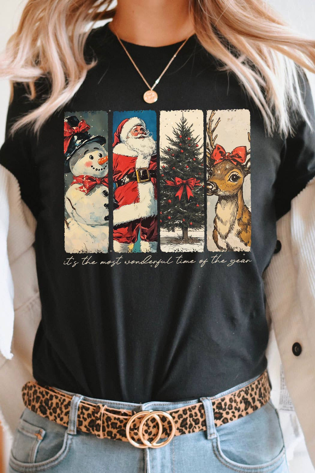 Kissed Apparel - Vintage Christmas Characters Graphic Tee