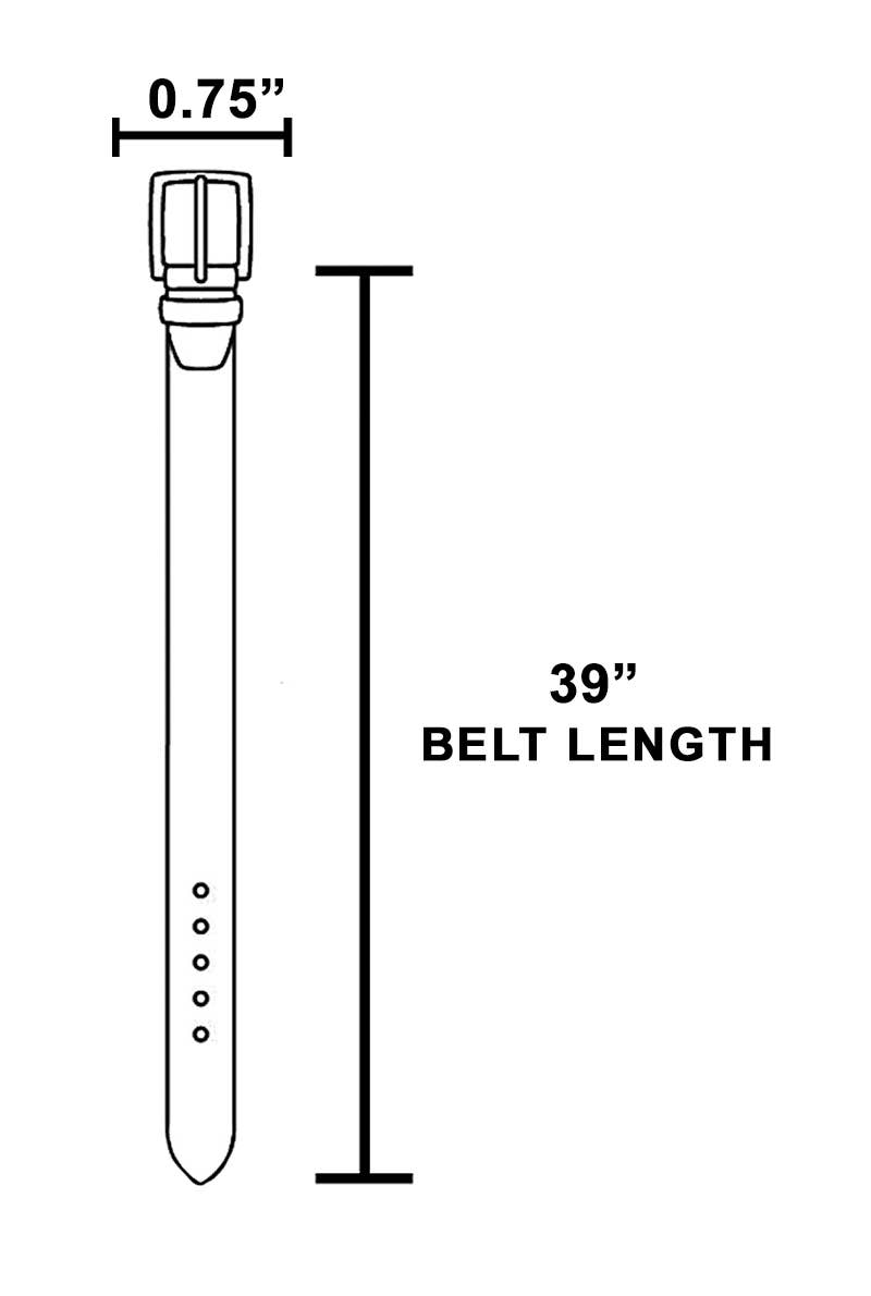 Long Oval Buckle Leather Belt