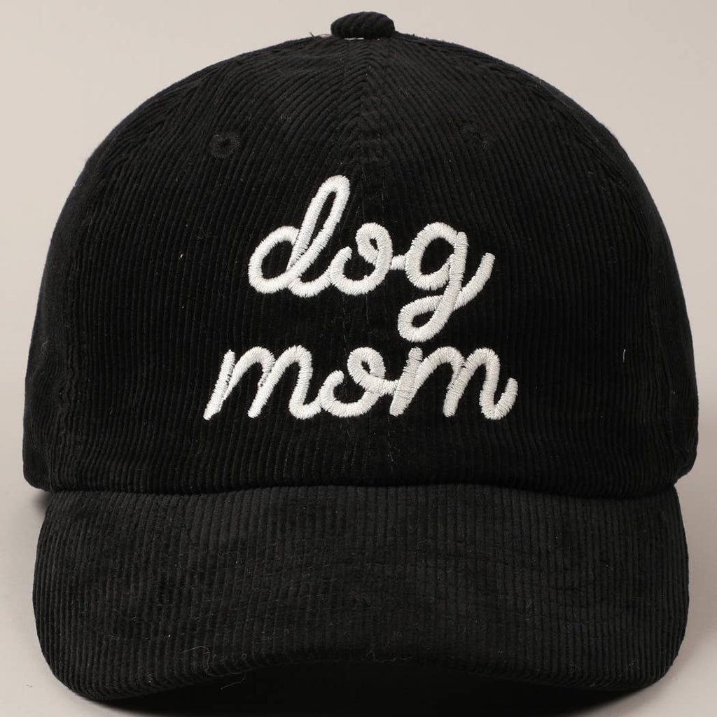 Dog Mom Corduroy Baseball Cap