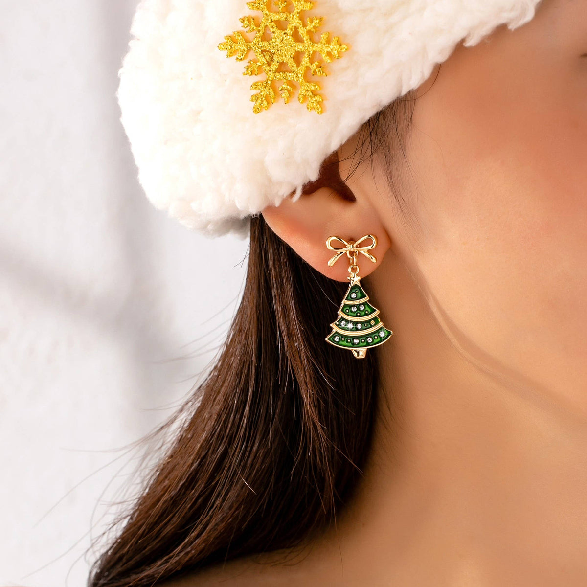 Tree & Bow Dangle Earrings | 80E62433
