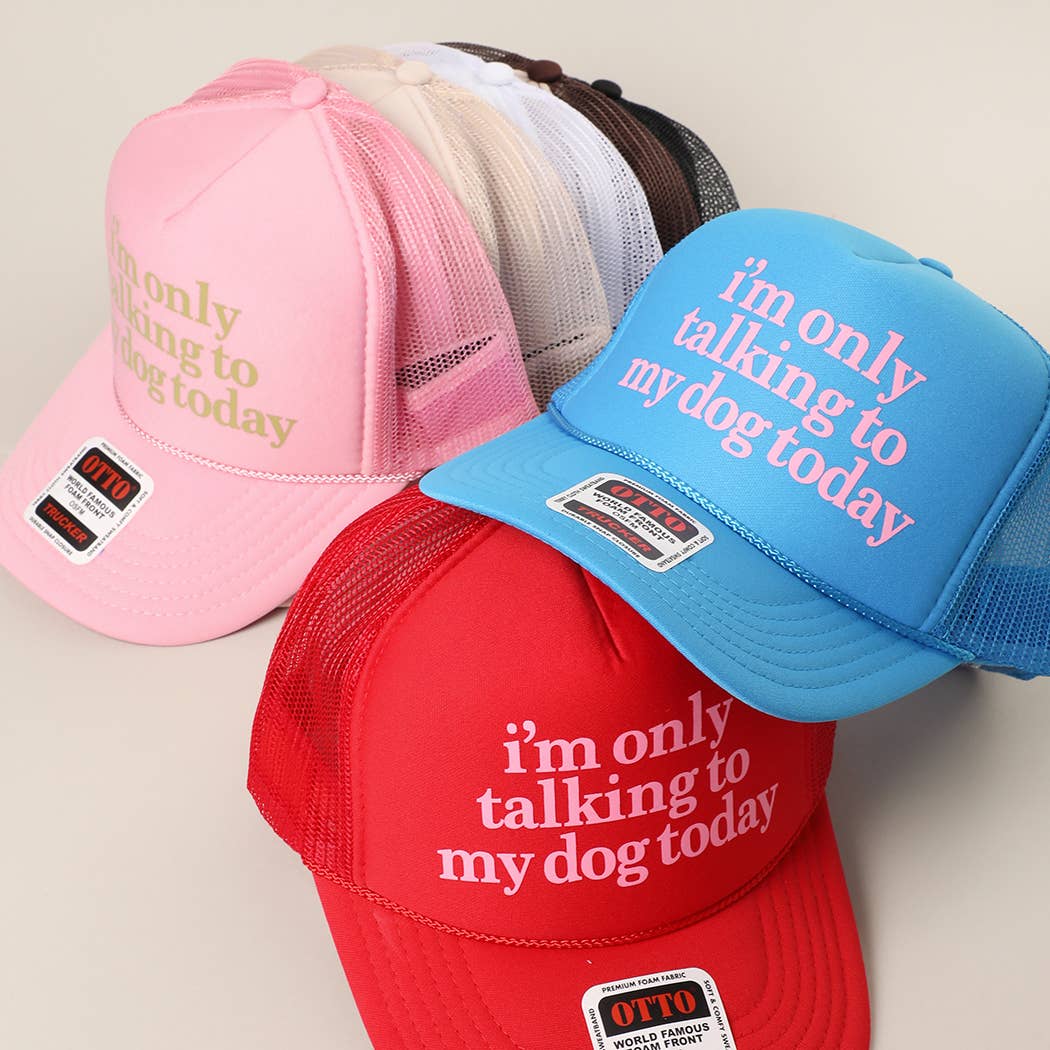 Fashion City - I'm Only Talking To My Dog Today Foam Mesh Back Trucker Hat